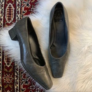 Stuart Weitzman Square Toe Chunky Block Heel 9.5